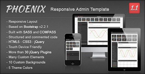 ThemeForest - Phoenix v1.1 - Responsive Admin Template - FULL