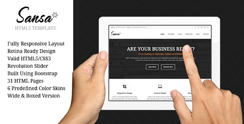 ThemeForest - Sansa Responsive HTML5 Template - RIP