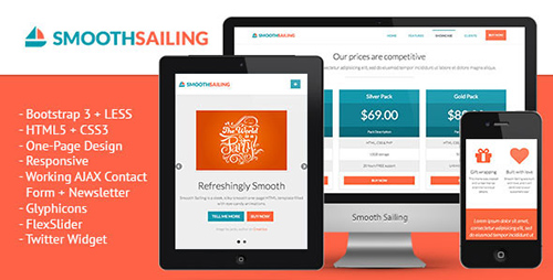 ThemeForest - Smooth Sailing - One-Page Bootstrap 3 Landing Page - RIP