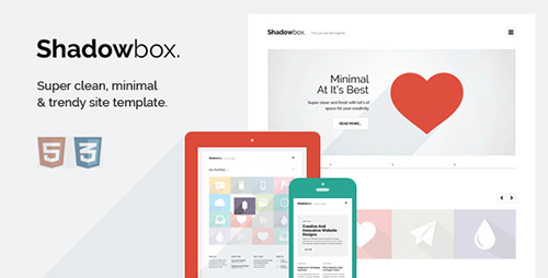 ThemeForest - ShadowBox - Super Minimal HTML5 Template - RIP