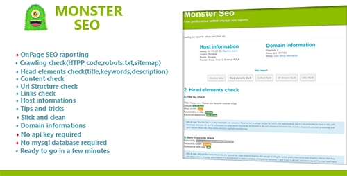 CodeCanyon - SeoMonster v1.4 - OnPage SEO Raporting Script