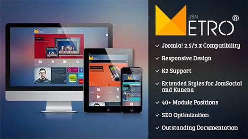 ThemeForest - JSN Metro - Responsive Flat Joomla Creative Template