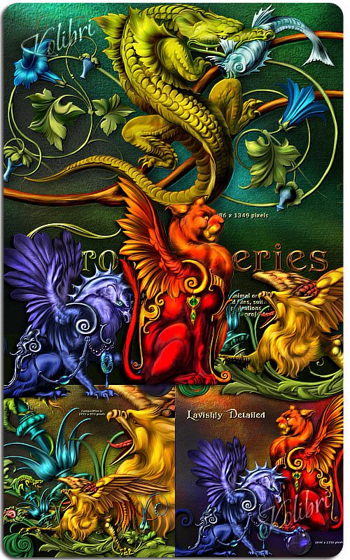 Scrap Set - Dragon & Mystical Animals