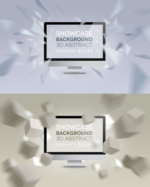 Pixeden - 3D Display Abstract Backgrounds