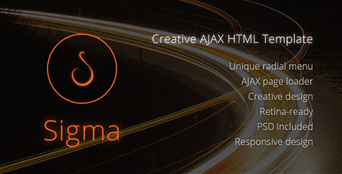 ThemeForest - Sigma: Creative AJAX HTML Template - RIP