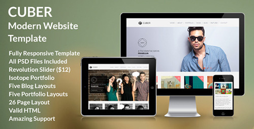 ThemeForest - Cuber - Modern Multipurpose Minimal Site Template - RIP