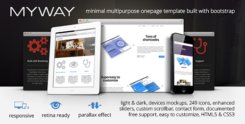 ThemeForest - Myway v1.3 - Onepage Bootstrap Parallax Retina Template - FULL