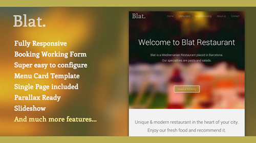 Mojo-Themes - Blat - Restaurant Landing Page Template - RIP