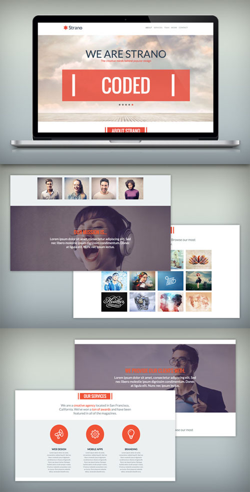 WeGraphics - Strano – One Page Parallax Portfolio HTML