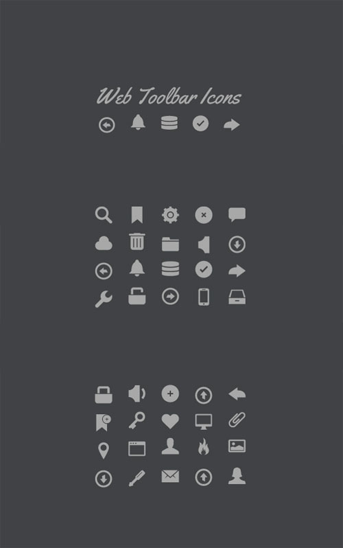 WeGraphics - Web Toolbar – Vector Icon Set