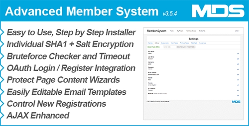 CodeCanyon - Advanced Member System v3.5.4