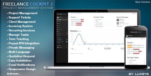 CodeCanyon - Freelance Cockpit 2 v2.1.1 - Project Management