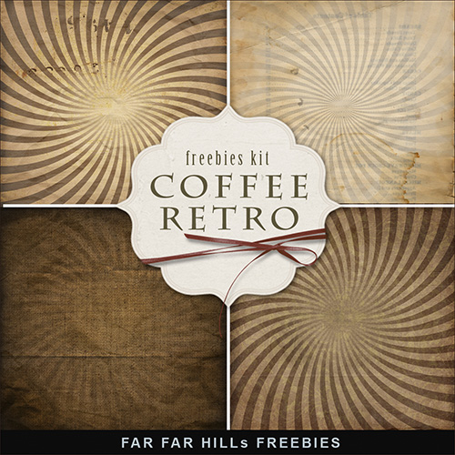 Textures - Coffee Retro Style Backgrounds