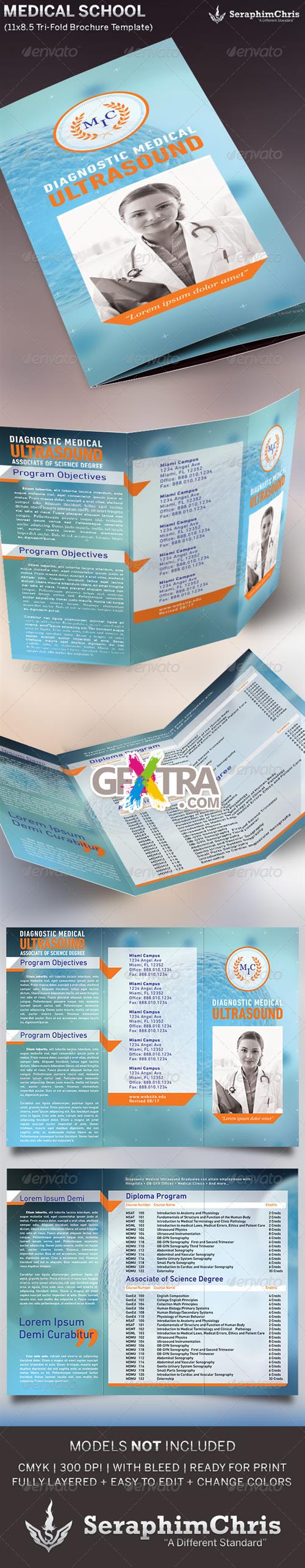 GraphicRiver - Medical School Tri-Fold Brochure Template 5418235