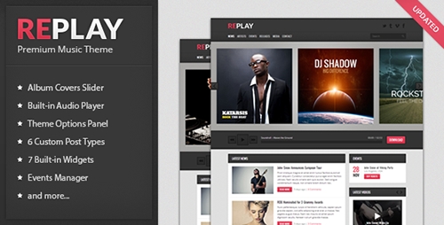 ThemeForest - Replay v1.7 - Responsive Music WordPress Theme