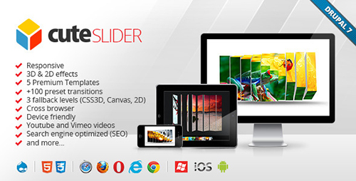 CodeCanyon - Cute Slider Drupal v2.1 - 3D & 2D HTML5 Drupal Slider