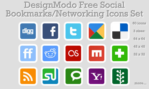 Social Bookmarks/Networking Icons Set