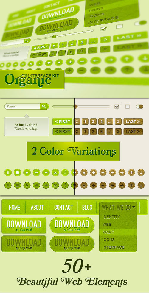 WeGraphics - Organic Web Interface Kit