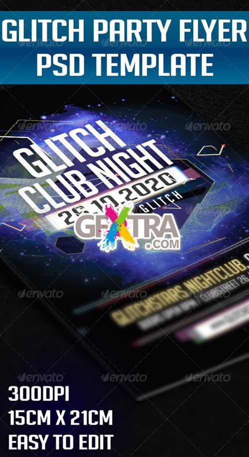 GraphicRiver - Glitch Party Flyer