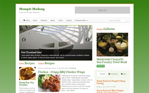 WrapBootstrap - Mampir Madang - Recipes Magazine