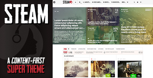 ThemeForest - Steam v1.0 - Responsive Retina Review Magazine Theme