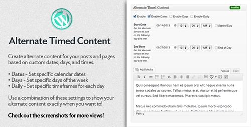 CodeCanyon - Alternate Timed Content v1.1.0