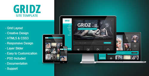 ThemeForest - Gridz - Responsive HTML5 Template - RIP