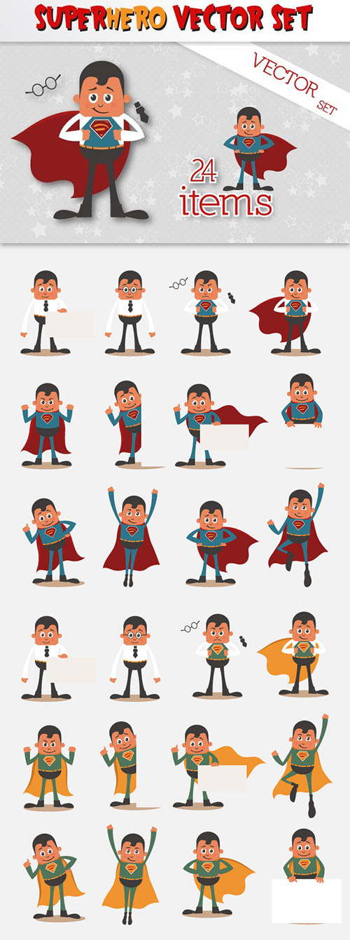 Superhero Vector Set