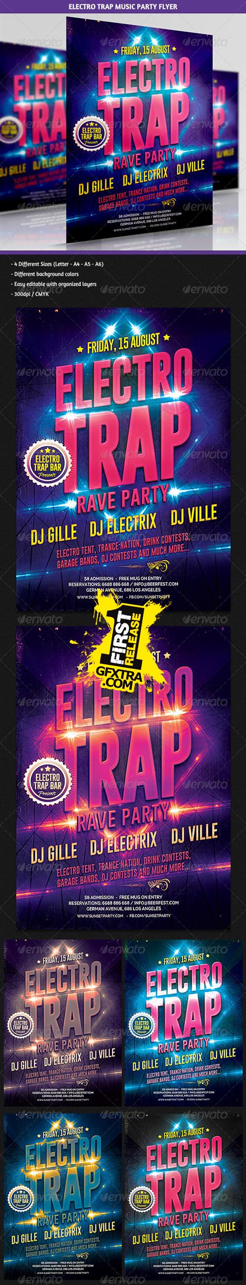 GraphicRiver - Electro Trap Music Party Flyer