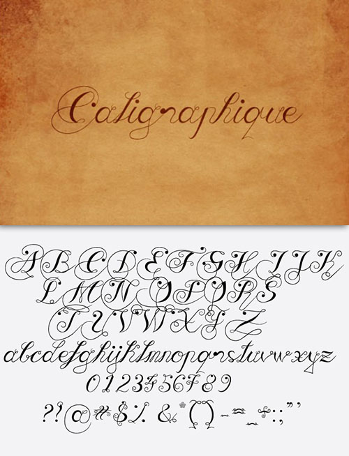 Caligraphique Font Pack