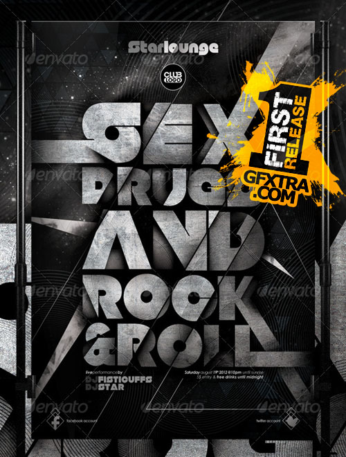 GraphicRiver - Sex Drugs and Rock & Roll