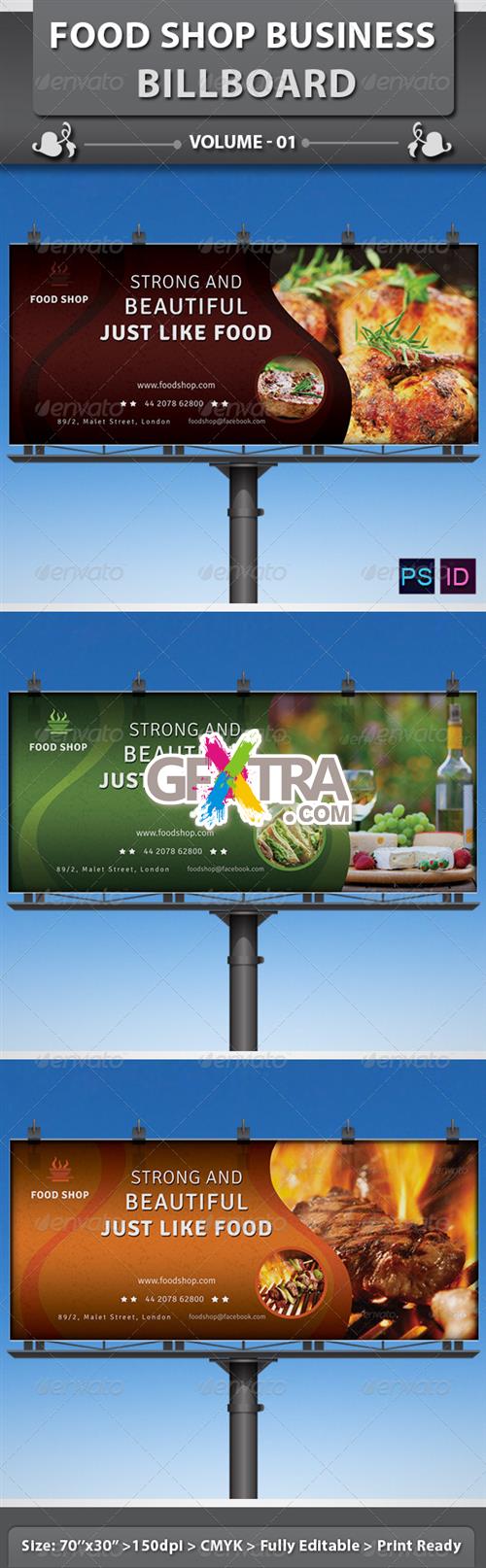 GraphicRiver - Food Shop Business Billboard v1