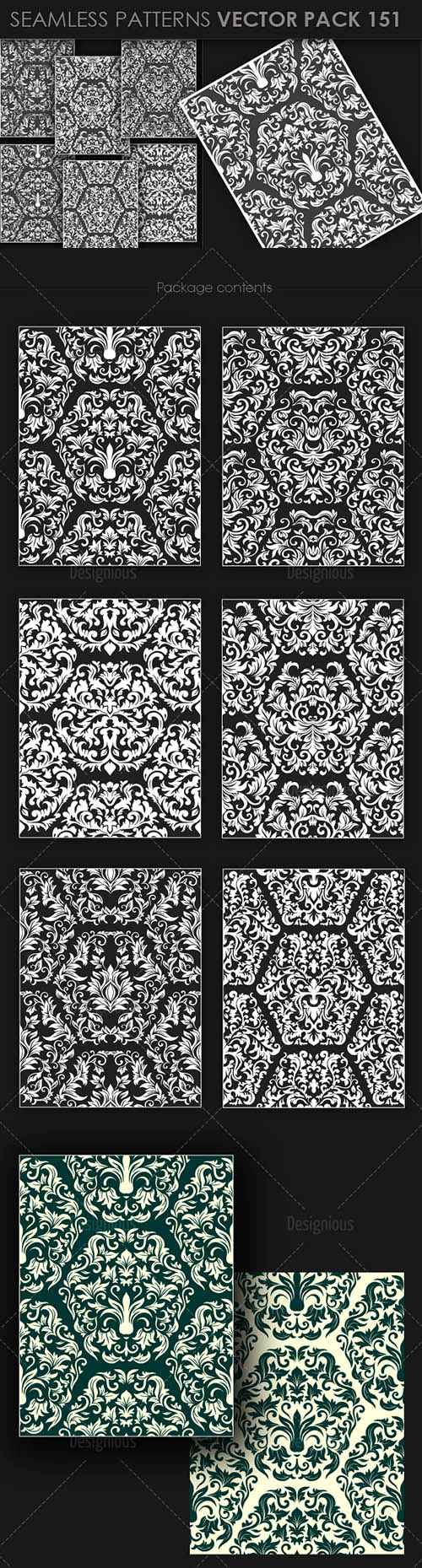 Seamless Patterns Vector Pack 151