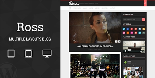 ThemeForest - Ross v1.0.5 - Multiple Layouts Blog