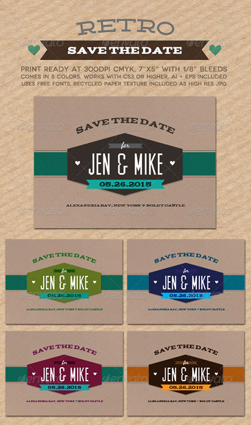 GraphicRiver - Retro Save The Date 759087