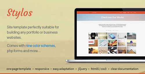 ThemeForest - Stylos - Responsive One Page Template - RIP