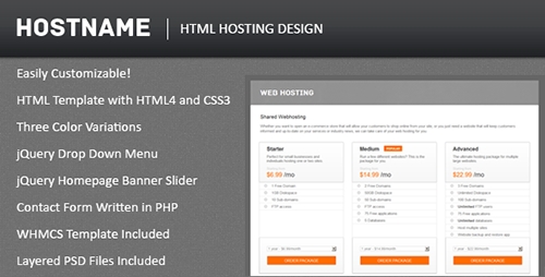 ThemeForest - Hostname Web Hosting VPS Dedicated Server Template - RIP