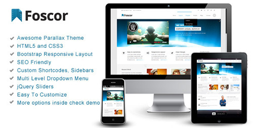 ThemeForest - Foscor - Interactive Parallax - Responsive Theme - FULL