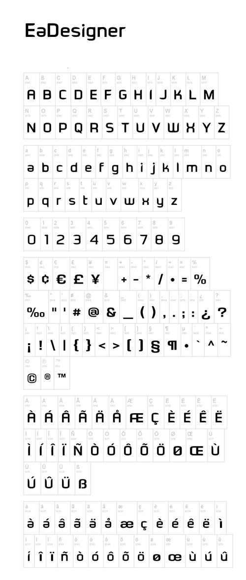 EaDesigner Fonts Set