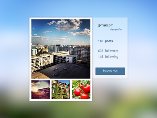 PSD Web Design - Instagram feed widget