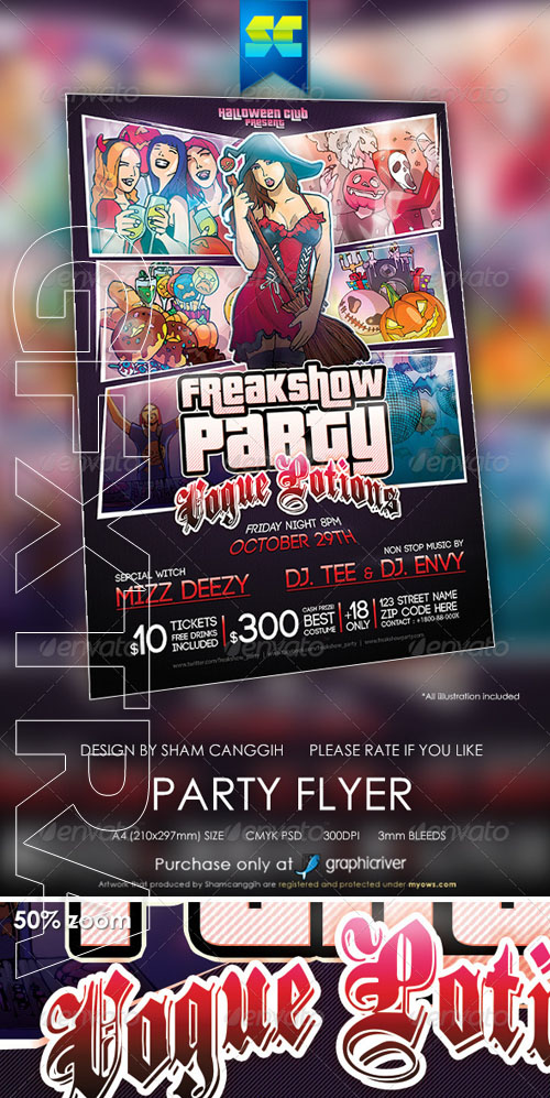 GraphicRiver - Freak Show Party Flyer