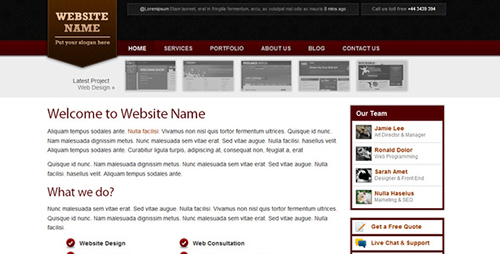 ThemeForest - Red & Black Company Portfolio Layout - RIP