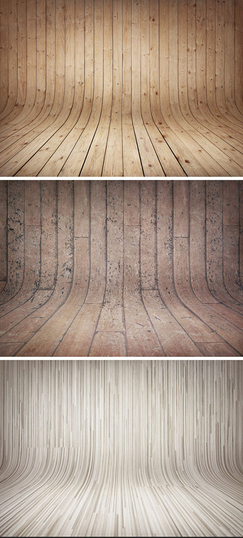 PSD Source - 3 Curved Wooden BackDrops Vol.2