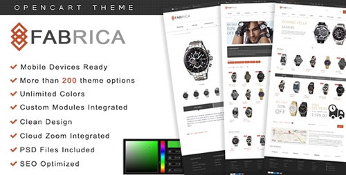 ThemeForest - Fabrica - OpenCart Premium Theme (Update: 28.09.2013)