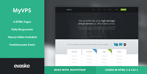 ThemeForest - MyVPS - Responsive Hosting Template - RIP