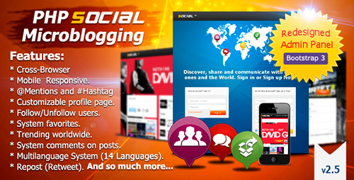 CodeCanyon - PHP Social Microblogging v2.4.1