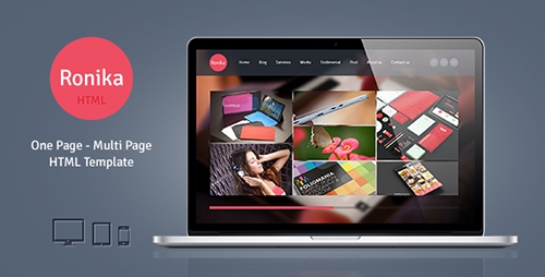 ThemeForest - Ronika - One Page/Multi Page HTML Template - RIP