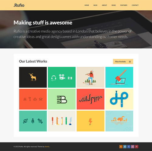 PSD Web Template - Rufio