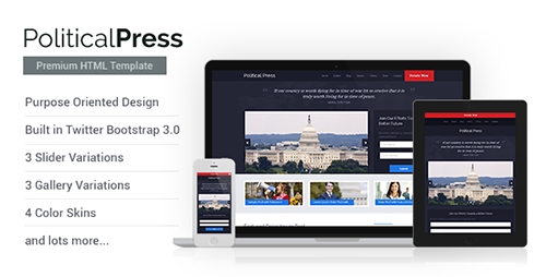 ThemeForest - Political Press - HTML Template - RIP