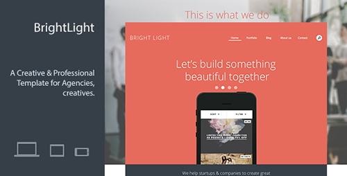 ThemeForest - Bright Light Responsive Creative Template - RIP